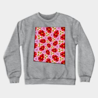 Beautiful Red Aster Patterns Crewneck Sweatshirt